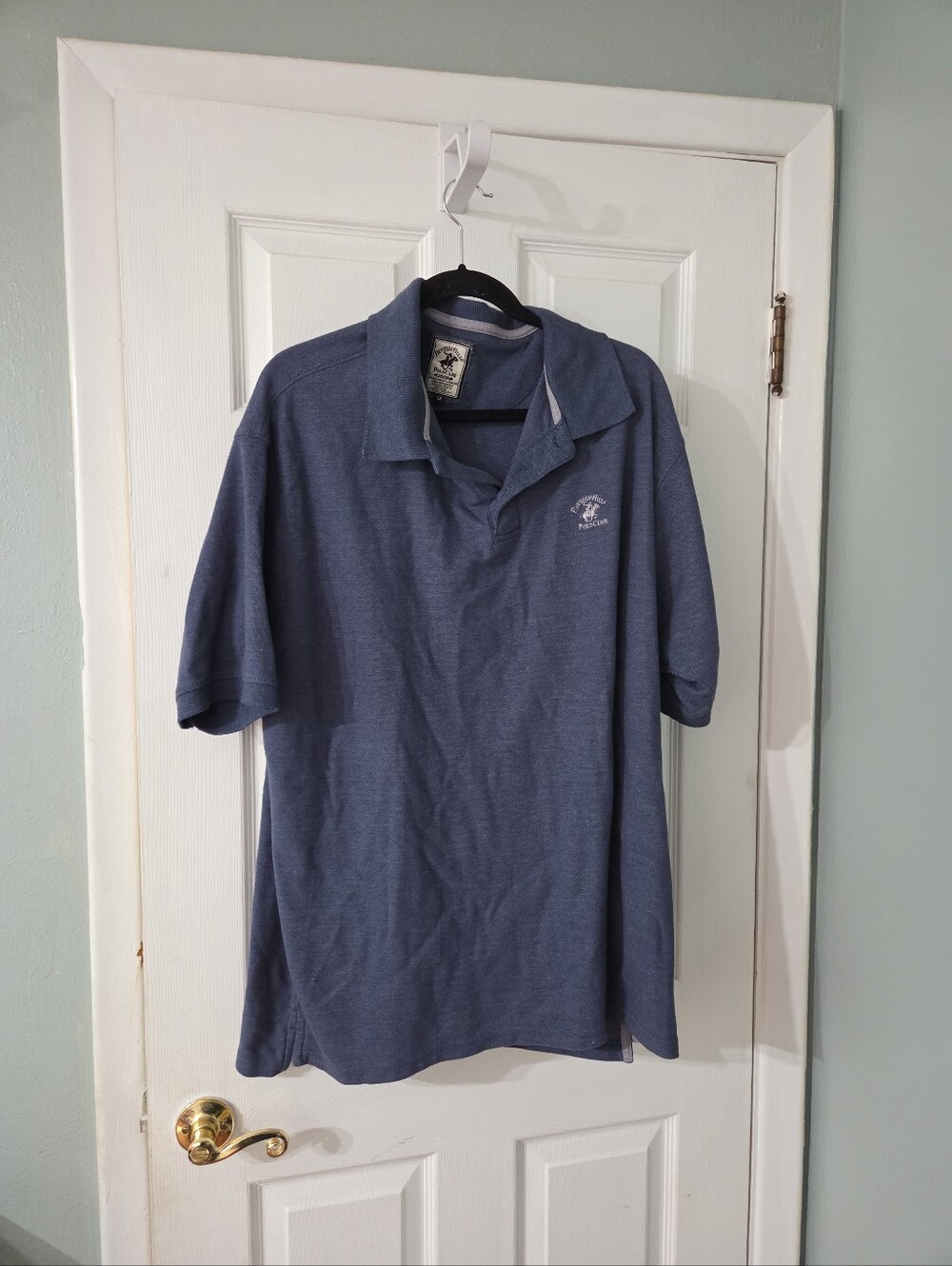 Beverly Hills Polo Club Men's Heather Blue Polo.  3X